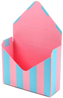 Creatieve Envelop Vouw Bloem Opbergdoos Wedding Engagement Party Decor Stip Strepen Gedrukt Karton Verpakking Wikkelen