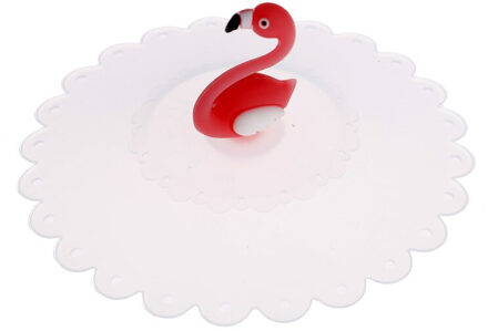 Creatieve Flamingo Anti-stof Thee Cup Cover Hittebestendigheid Cup Cover Silicone Lekvrij Koffie Deksel Cap 10.5cm
