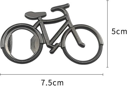 Creatieve Flesopener Grappige Fiets Vorm Bierfles Opener Zinklegering Bar Accessoires Kleine Cadeaus Voor Vriendje Zwart