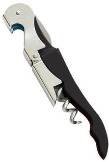 Creatieve Flesopener Rvs Wijn Corkscrew Bierfles Kan Remover Cutter Voor Keuken Gereedschap Bar Accessoires zwart