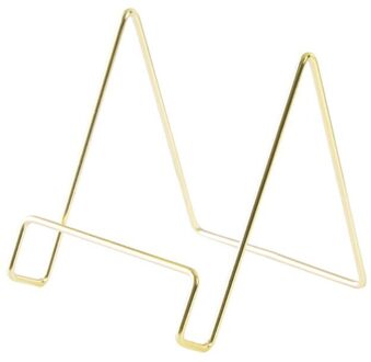 Creatieve Geometrische Opbergrek Eenvoudige Smeedijzeren Organizer Boek Stand Houder Goud