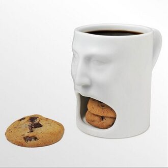 Creatieve Gezicht Mok Keramische Cookies Cup Dunk Mok met Biscuit houder