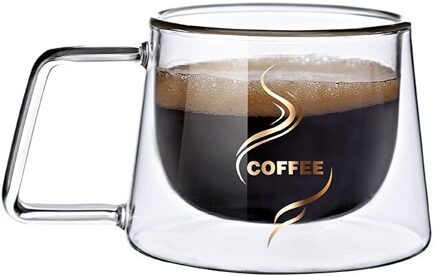 Creatieve Glas, Hoge Borosilicate Double-Layer, Koffie Cup, Fangke, Mode Mok DC011