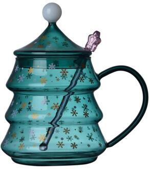 Creatieve Glazen Beker Hittebestendig Borosilicate Double Wall Koffie Melk Thee Cup Christams Boom Wens Cup Kantoor Mok Cup Christmas Tree Glass