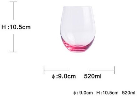 Creatieve Glazen Beker Melk Ontbijt en Sap Cup Europese eivormige Dikke Bodem Bier Glas Transparant Koffie Cup roze