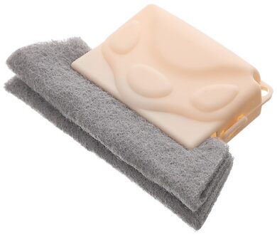 Creatieve Groove Reinigingsborstel, Snel Schoon Alle Hoeken En Gaten, Afneembare Deur Window Track Reiniging Borstels Beige