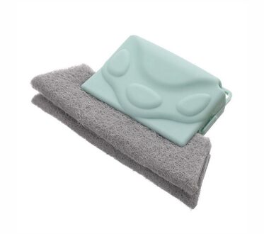 Creatieve Groove Reinigingsborstel, Snel Schoon Alle Hoeken En Gaten, Afneembare Deur Window Track Reiniging Borstels groen