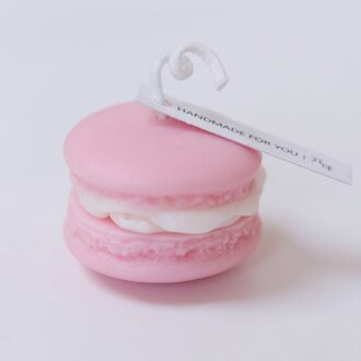 Creatieve Handgemaakte Wax Kleine Macarons Geurkaarsen Leuke Verjaardag Met Hand Schieten Props Slaapkamer Decoratie Party roze