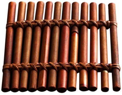 Creatieve Handmatige Coaster Theepot Mat Bamboe Mat Isolatie Thee Mat Ceremonie Zes Gentlemen Thee Art Theeceremonie Accessoires A7