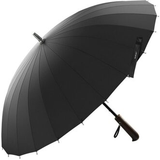 Creatieve Handvat 24K Sterke Winddicht Business Paraplu Regen Vrouwen Lange Golf Glasvezel Familie Mannen Paraplu Paraguas zwart