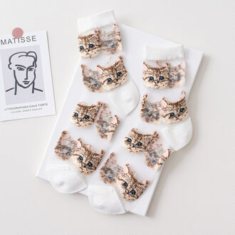 Creatieve Harajuku Product Kristal Zijde Tij Sokken Dunne Vrouwen Mode Grappige Harajuku Mesh Transparante Bloem Sokken 7