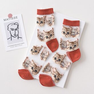 Creatieve Harajuku Product Kristal Zijde Tij Sokken Dunne Vrouwen Mode Grappige Harajuku Mesh Transparante Bloem Sokken 8