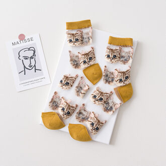 Creatieve Harajuku Product Kristal Zijde Tij Sokken Dunne Vrouwen Mode Grappige Harajuku Mesh Transparante Bloem Sokken 9