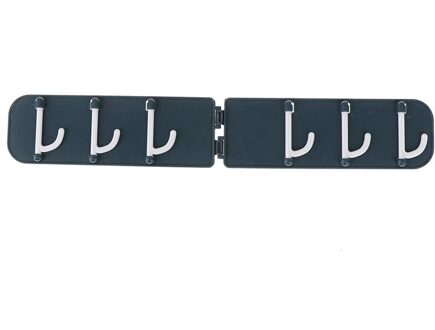 Creatieve Hoek 6 Haken Thuis Draagbare Naadloze Plakken Muur Haak Keuken Vouwen Lijm Badkamer Haak Opknoping Rack Kledingstuk blauw