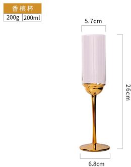 Creatieve Hoge Voet Rode Wijn Glas Europese Stijl Galvaniseren Kristalglas Metalen Textuur Mode Wijnglas Vrouwelijke champagne Cup