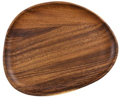 Creatieve Hout Onregelmatige Ovale Diner Plaat Lichtgewicht Eenvoudige Reiniging Hout Pan H051 B