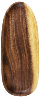 Creatieve Hout Onregelmatige Ovale Diner Plaat Lichtgewicht Eenvoudige Reiniging Hout Pan H051