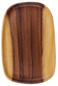 Creatieve Hout Onregelmatige Ovale Diner Plaat Lichtgewicht Eenvoudige Reiniging Massief Houten Pan Voor Gerechten Snack Dessert Onbreekbaar