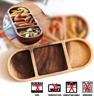 Creatieve Houten Plaat Ovale Retro Plaat Fruitschaal Schotel Snack Plaat Dessert Diner Brood
