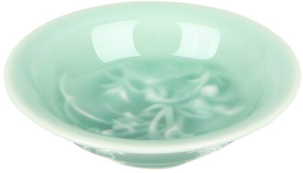 Creatieve Huishoudelijke Reliëf Celadon Tea Cup Porselein Kom Plant Patroon Kleurverandering Servies Voor Restaurant Home (Willekeurige Embo