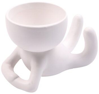 Creatieve Humanoïde Keramische Bloempot Planten Pot Keramische Ambachten Succulente Bloemenvaas Voor Thuis Tuin Office Desktop Decoratie BW