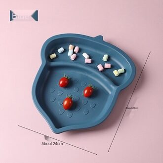 Creatieve Ins Vorm Snoep Snacks Noten Zaden Droge Vruchten Plastic Platen Gerechten Kom Ontbijt Lade Thuis Keuken Supplie blauw