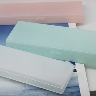 Creatieve Japanse Minimalistische Doorschijnende Frosted Etui Multifunctionele Opslag Briefpapier Product groen