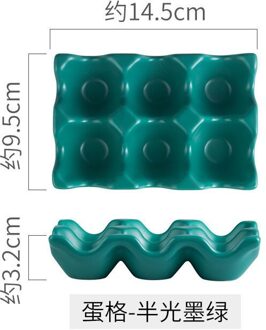 Creatieve Japanse Stijl Huishoudelijke Opbergdoos Ei Rooster Keramische Nordic Keuken Ei Rack Ei Lade Kan Worden Gestoomd Ei groen