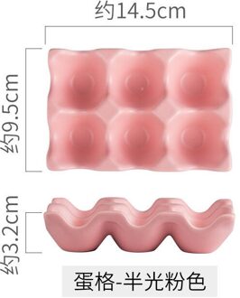 Creatieve Japanse Stijl Huishoudelijke Opbergdoos Ei Rooster Keramische Nordic Keuken Ei Rack Ei Lade Kan Worden Gestoomd Ei Roze