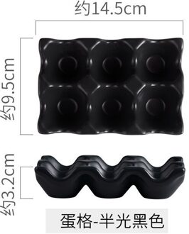 Creatieve Japanse Stijl Huishoudelijke Opbergdoos Ei Rooster Keramische Nordic Keuken Ei Rack Ei Lade Kan Worden Gestoomd Ei zwart