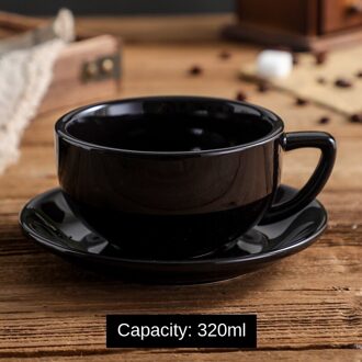 Creatieve Japanse Stijl Keramische Latte Cup Reliëf Koffie Kop En Schotel Set Afternoon Tea Koffie Drinkware Luxe LB530 color2