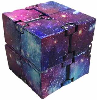 Creatieve Kantoor Infinity Cube Magic Cube Met Deksel Cubic Puzzel Kubus Decompressie Autisme Speelgoed Voor Stress En Angst Relief sterrenhemel lucht