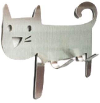 Creatieve Kat Sterke Haken Rvs Badkamer Organizer Hanger Waterdichte Haak Keuken Opslag Haak Muur Haken Thuis Opslag 03