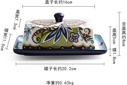 Creatieve Keramische Boter Box Europese Servies Met Deksel Boter Plaat Dessert Schotel Botervloot Kaas Doos Opslag