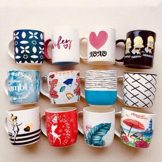 Creatieve Keramische Cup Melk Koffiekopje Student Cup Kantoor Cup Paar Cup Mok Willekeurige Kopjes en Mokken Mok Coffe mok Eenhoorn Mok 3 stukken