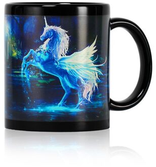 Creatieve Keramische Koffie Mok Warmtegevoelige Magische Mok Color Changing Koffie Melk Cup 320Ml Thee Bier Drinkware Cup voor Vriend eenhoorn