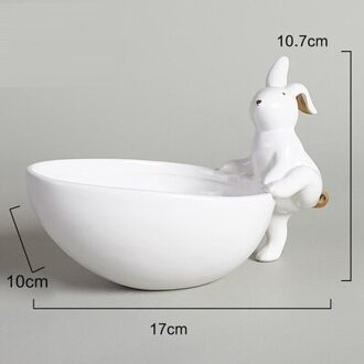 Creatieve Keramische konijnen taart plaat Desktop Lade Schotel Porselein Snack Plaat thuis decoraties voor Servies liefhebbers