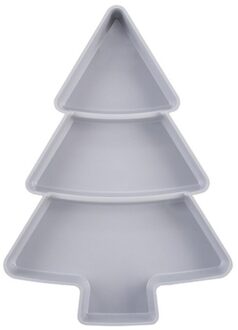 Creatieve Kerstboom Snoep Snack Box Noten Droge Vruchten Plastic Platen Gerechten Kom Ontbijt Lade Thuis Keuken Benodigdheden grijs