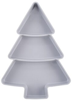 Creatieve Kerstboom Vorm Snoep Snacks Plastic Noten Zaden Droog Fruit Platen Kom Gerechten Ontbijt Lade Thuis Leveringen grijs