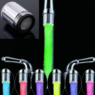 Creatieve Keuken Badkamer Light-Up Led Kraan Kleurrijke Veranderende Glow Nozzle Douchekop Water Tap Filter Geen Batterij Suppy