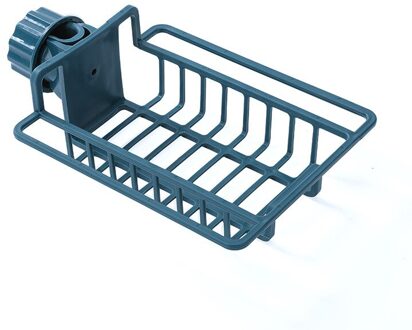Creatieve Keuken Badkamer Wastafel Kraan Opslag Plank Spons Zeepbakje Doek Afvoer Rack Zwembad Rag Organizer Houder Plank Blauw