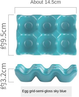 Creatieve Keuken Benodigdheden Ei Raster Ei Rack Huishoudelijke Keramische Servies Levert Ei Ei Raster azuur