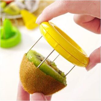 Creatieve Keuken Gereedschap Kiwi Fruit Snijden, Peeling Cutter, Fruit Core Verwijderen Fruit Graven Apparaat, Avocado Core geel
