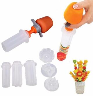 Creatieve Keuken Pop Gereedschappen Plastic Groente Fruit Shape Cutter Slicer Veggie Voedsel Chef Snack Maker Cake Decorator Festival Game