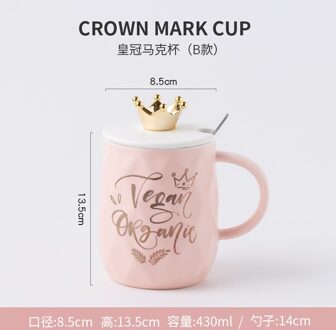 Creatieve Kleine Kroon Cup Nordic Stijl Eenvoudige Roze Koffer Mok Koffie Cup Keramische Mok Water Melk Ontbijt Kopjes Mokken Meisje Veom