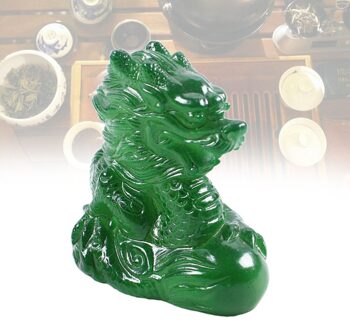 Creatieve Kleur Veranderende Draak Thee Huisdier Hars Simulatie Craft Kung Fu Thee Lade Ornament Home Decor Thee Accessoires (Groen)