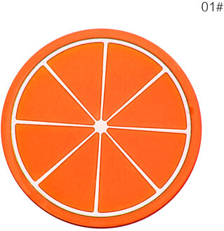 Creatieve Kleurrijke Silicone Cup Bekerhouder Mat Mode Fruit Vormen Coaster Servies Placemat Koffie Pads Keuken Accessoires oranje