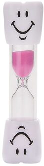 Creatieve Lachend Gezicht Zandloper Zand Klok Voor Koken Kids Tanden Poetsen Timer Teller Kinderen Leuke Desktop Ornamenten Roze