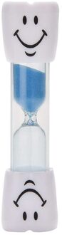Creatieve Lachend Gezicht Zandloper Zand Klok Voor Koken Tanden Poetsen Zand Timer Zandloper Kinderen Kids Desktop Ornamenten blauw