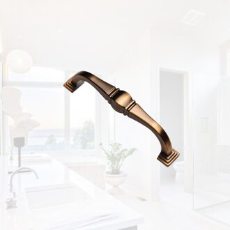 Creatieve Legering Handvat Retro Kast Kast Kledingkast Deurknoppen Lade Handvat Voor Thuis Slaapkamer (X66780-96) 14.4x3.3cm